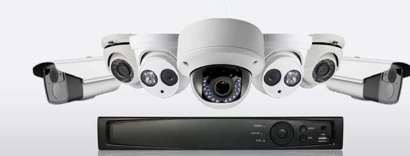 White wireless CCTV camera and DVR surveillance system